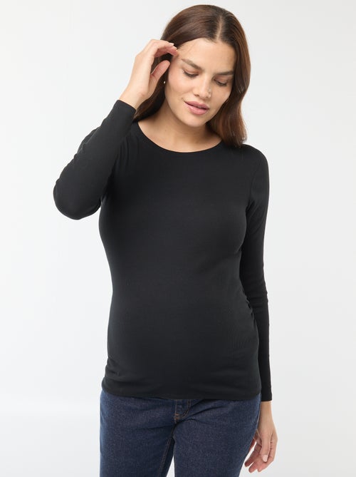 Camiseta de premamá de canalé - Kiabi