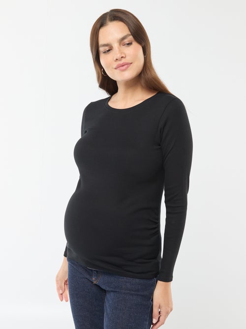 Camiseta de premamá de canalé - Kiabi