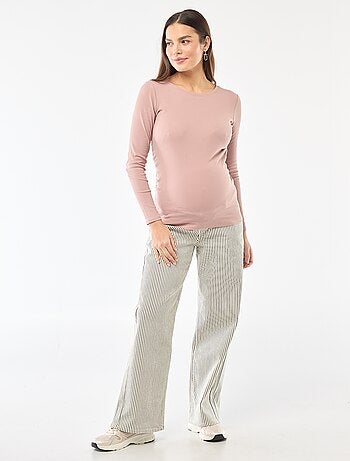 Camiseta de premamá de canalé