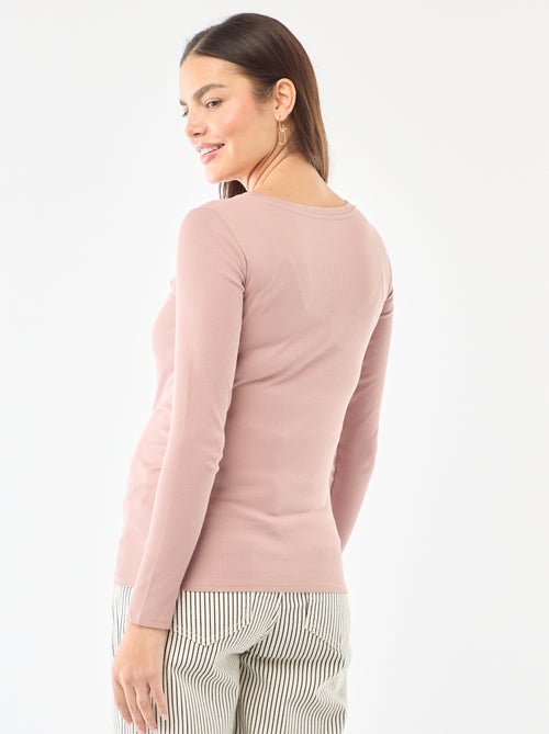 Camiseta de premamá de canalé - Kiabi