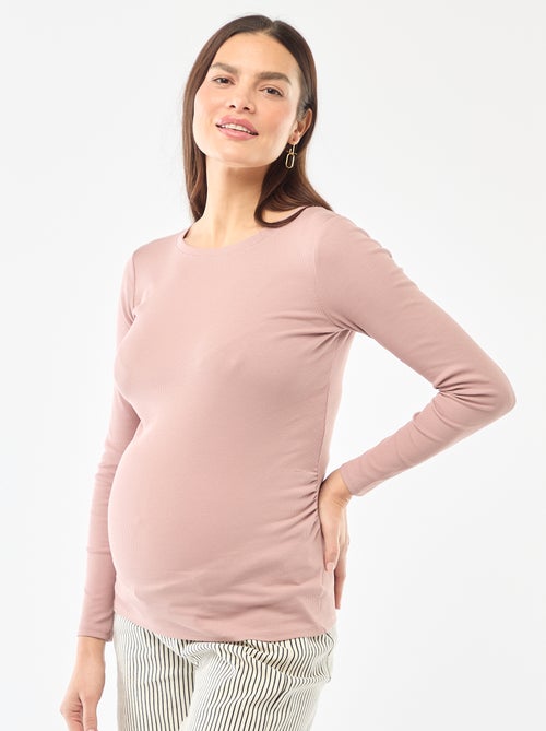 Camiseta de premamá de canalé - Kiabi