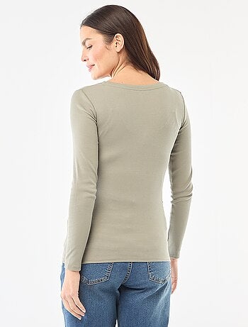 Camiseta de premamá de canalé