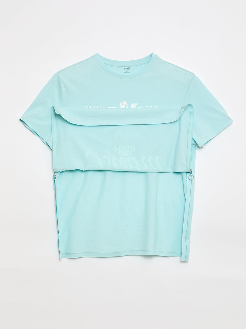 Camiseta de punto - Fácil de Poner Azul - Kiabi
