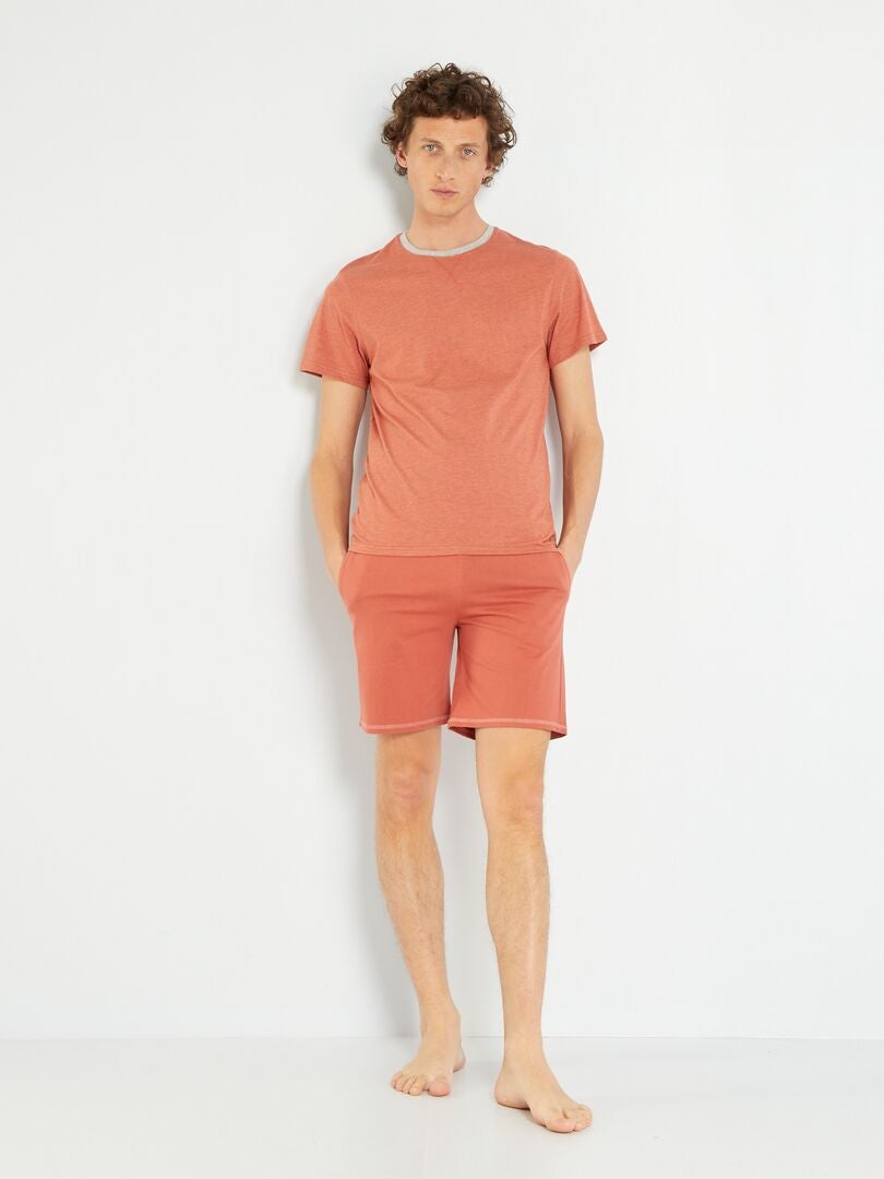 Camiseta de punto - Pijama naranja - Kiabi
