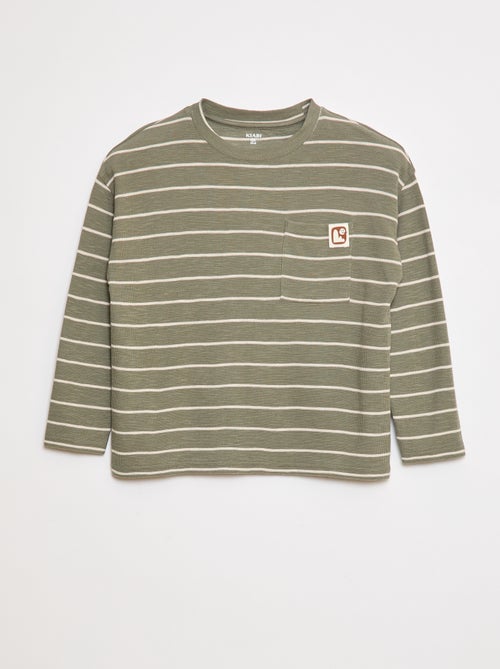 Camiseta de punto a rayas - Kiabi