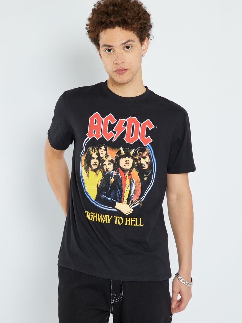 Camiseta de punto 'AC/DC' Negro - Kiabi