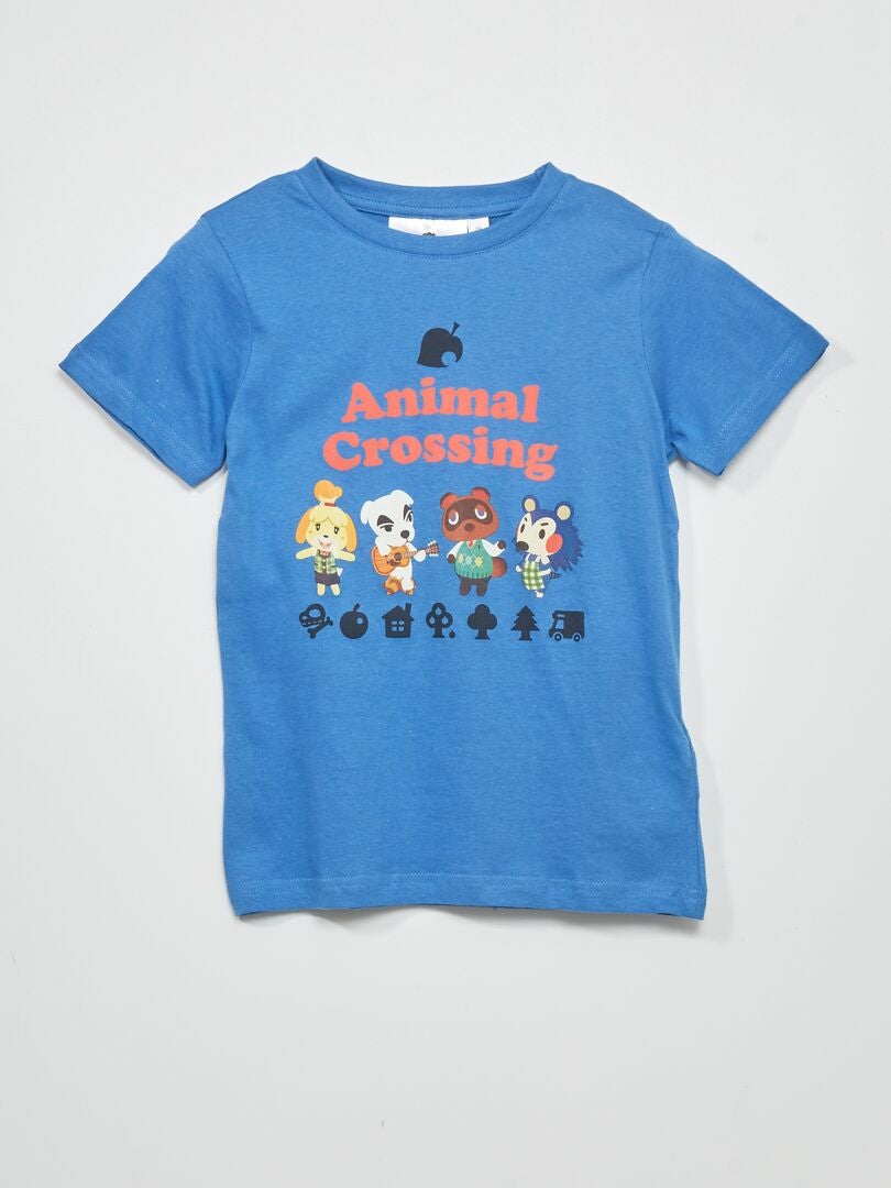 Camiseta de punto 'Animal Crossing' azul zafiro - Kiabi