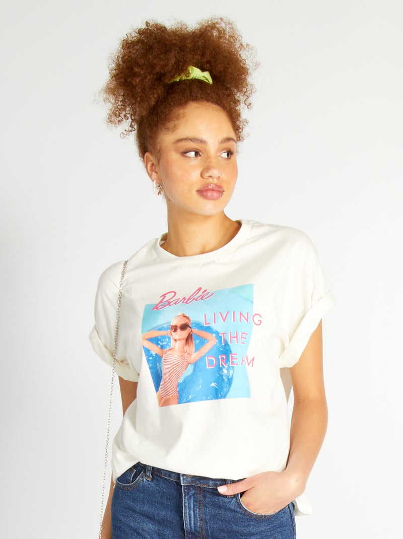 Camiseta de punto 'Barbie' Blanco - Kiabi