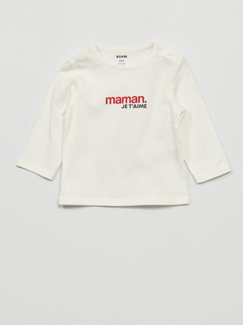 Camiseta de punto BLANCO - Kiabi