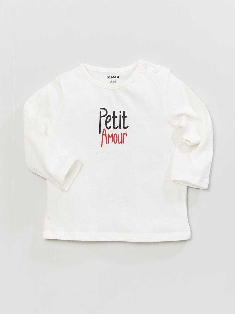 Camiseta de punto BLANCO - Kiabi