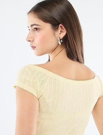 Camiseta de punto calado