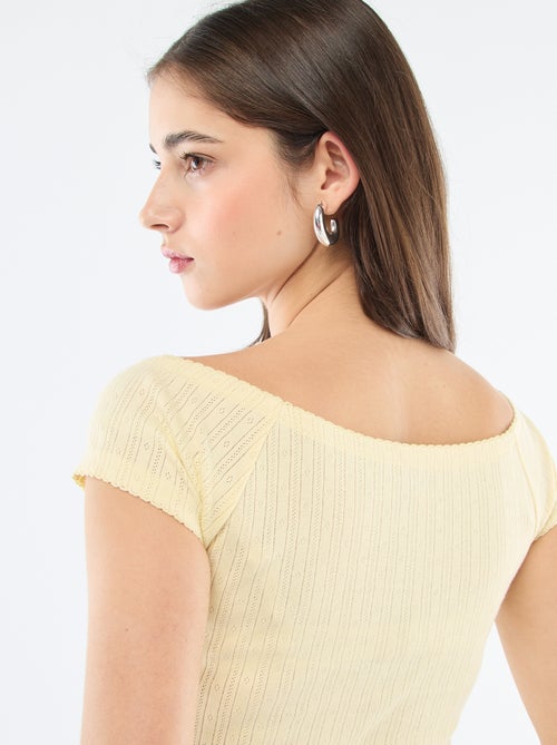 Camiseta de punto calado - Kiabi