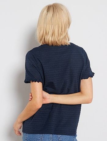 Camiseta de punto calado - Kiabi