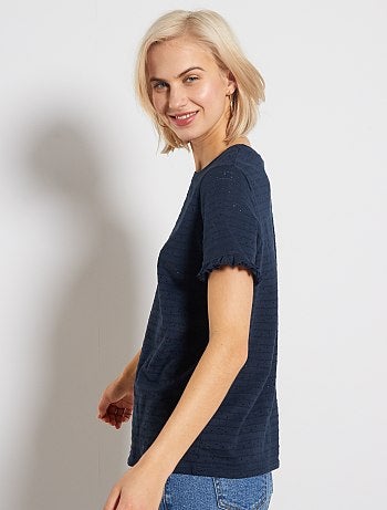 Camiseta de punto calado - Kiabi