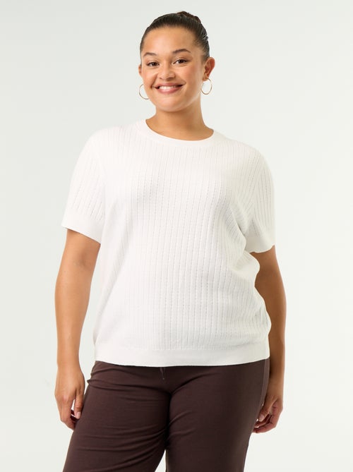 Camiseta de punto calado - Kiabi