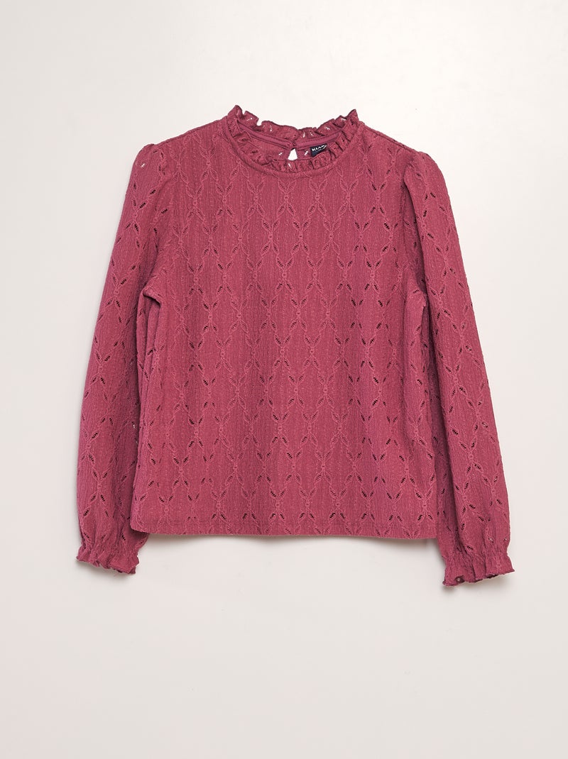 Camiseta de punto calado PURPURA - Kiabi