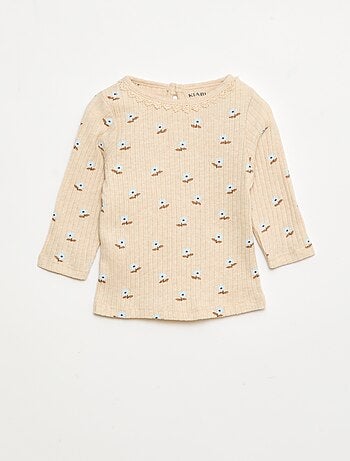 Camiseta de punto canalé