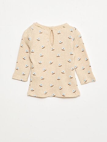 Camiseta de punto canalé