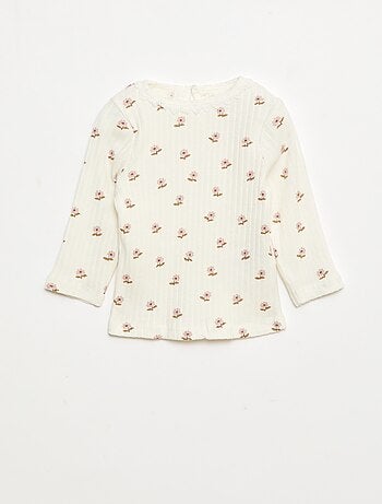 Camiseta de punto canalé