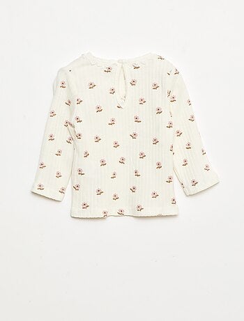 Camiseta de punto canalé