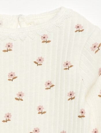 Camiseta de punto canalé