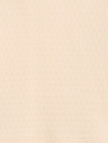 Camiseta de punto canalé con lazos decorativos