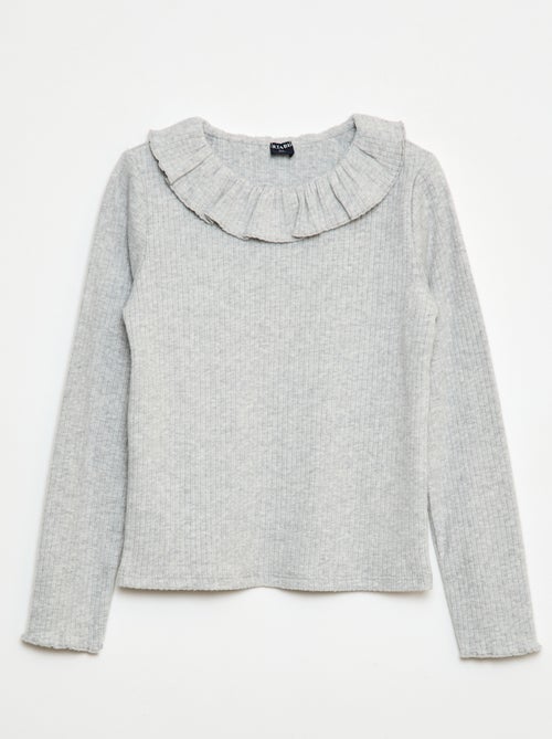 Camiseta de punto canalé - Kiabi