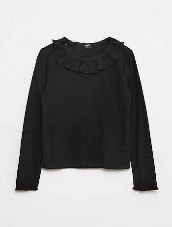 Camiseta de punto canalé