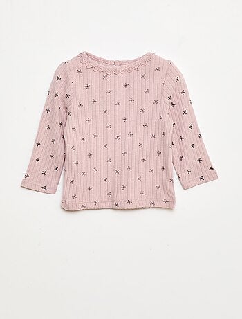 Camiseta de punto canalé