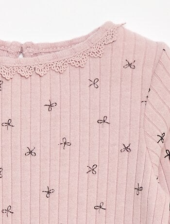 Camiseta de punto canalé