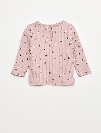 Camiseta de punto canalé