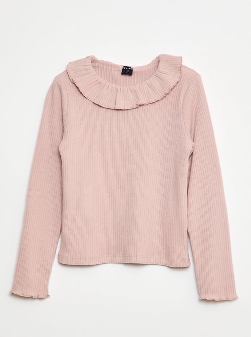 Camiseta de punto canalé - Kiabi