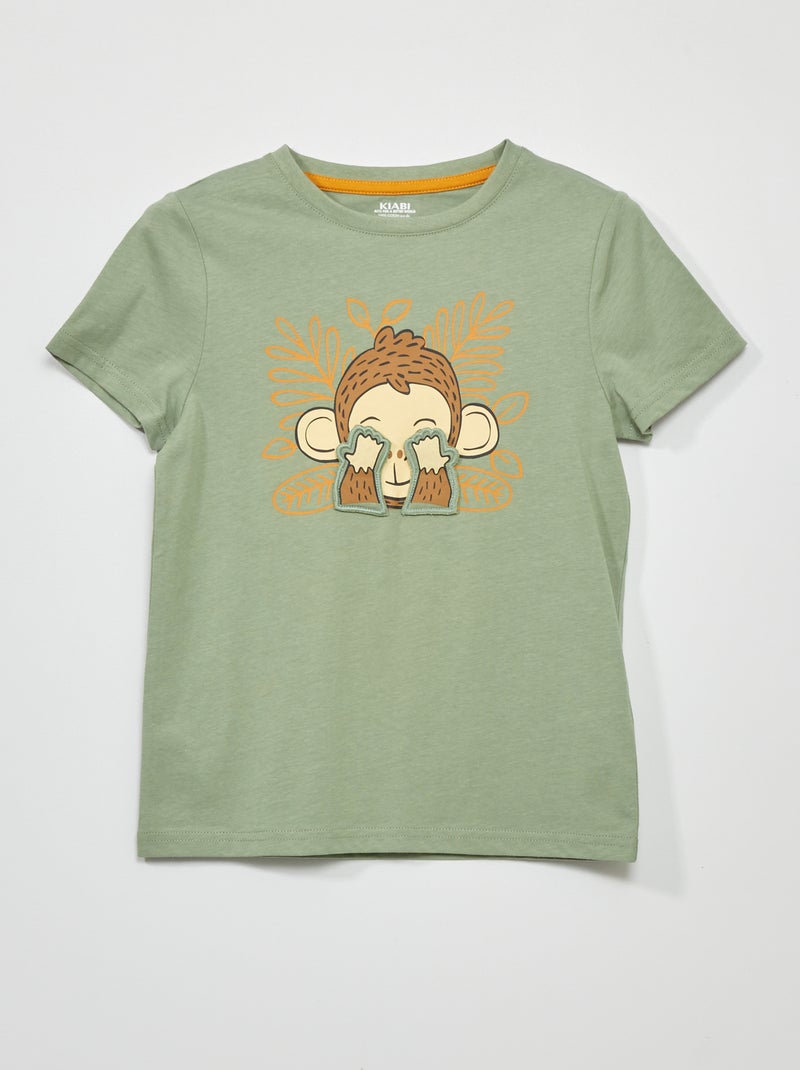 Camiseta de punto con animación KAKI - Kiabi