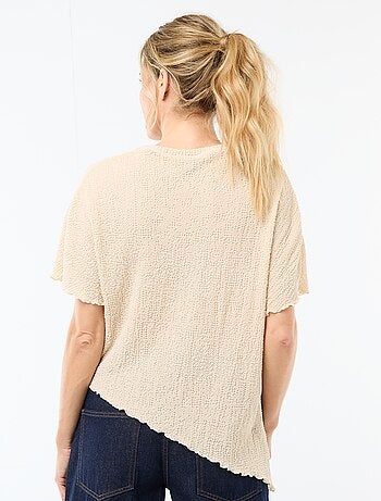 Camiseta de punto con bajo asimétrico