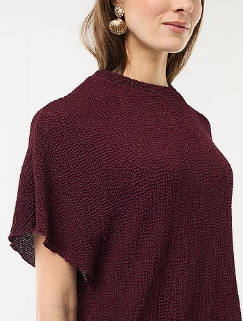 Camiseta de punto con bajo asimétrico