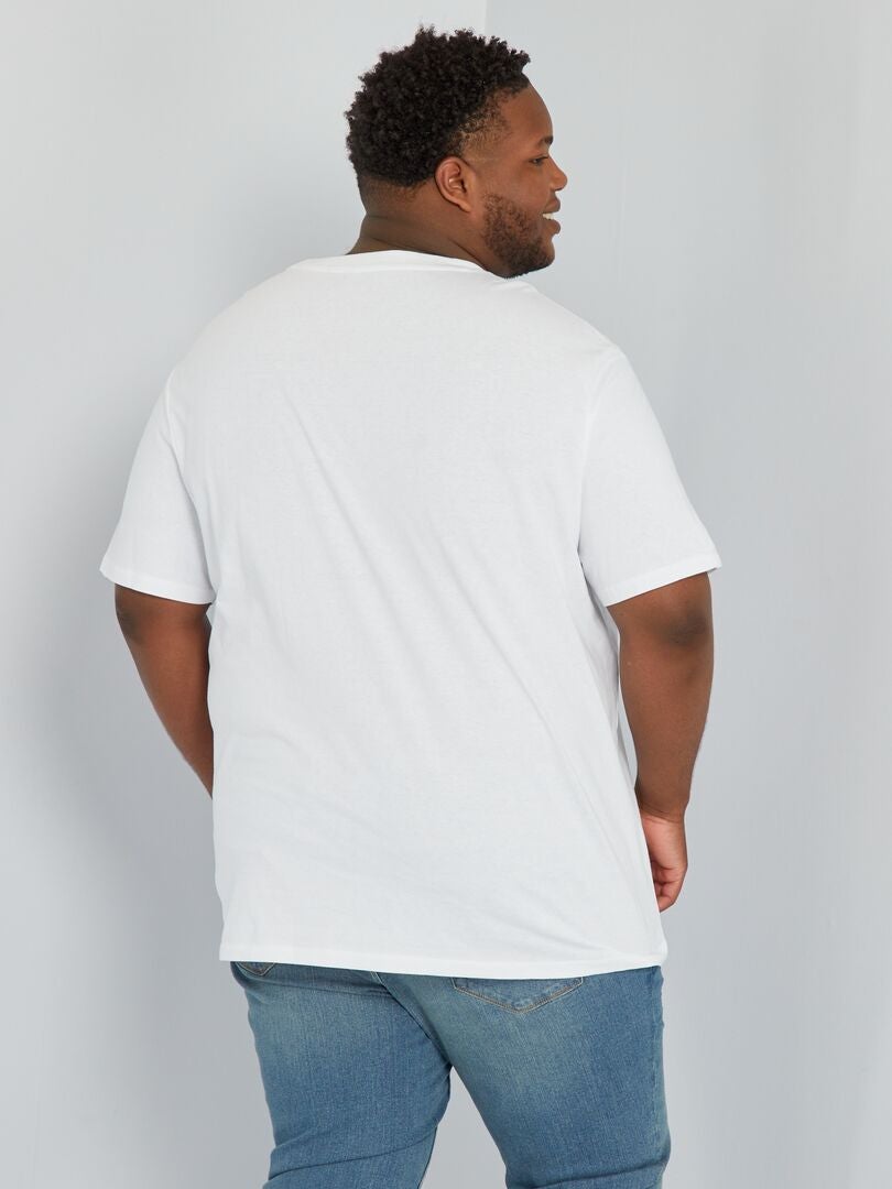 Camiseta de punto con bolsillo Blanco - Kiabi