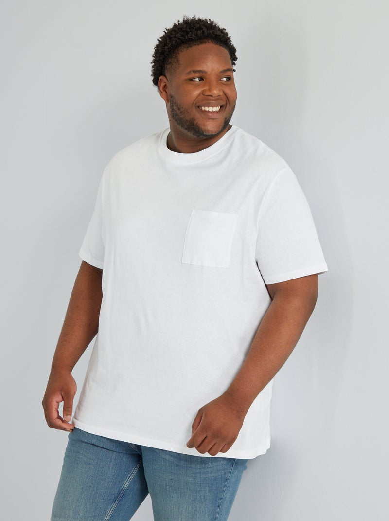 Camiseta de punto con bolsillo Blanco - Kiabi