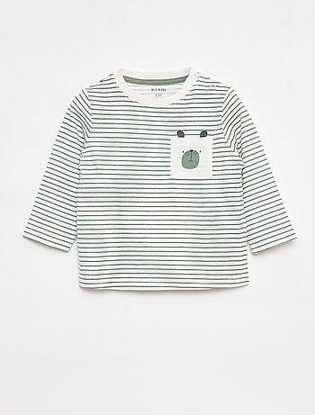 Camiseta de punto con bolsillo en el pecho
