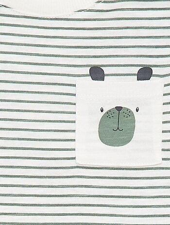 Camiseta de punto con bolsillo en el pecho