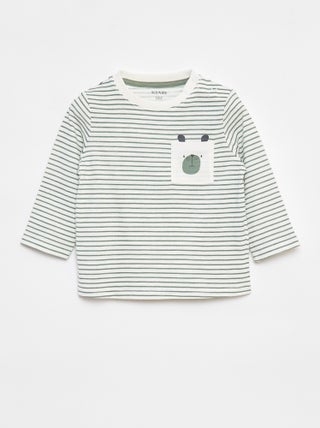 Camiseta de punto con bolsillo en el pecho
