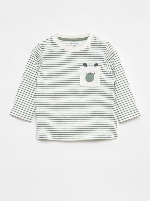 Camiseta de punto con bolsillo en el pecho - Kiabi