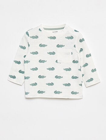 Camiseta de punto con bolsillo en el pecho