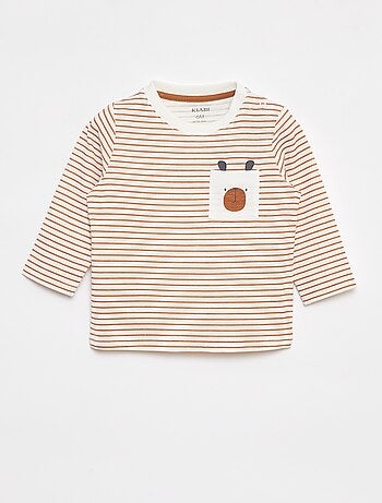 Camiseta de punto con bolsillo en el pecho