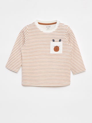 Camiseta de punto con bolsillo en el pecho