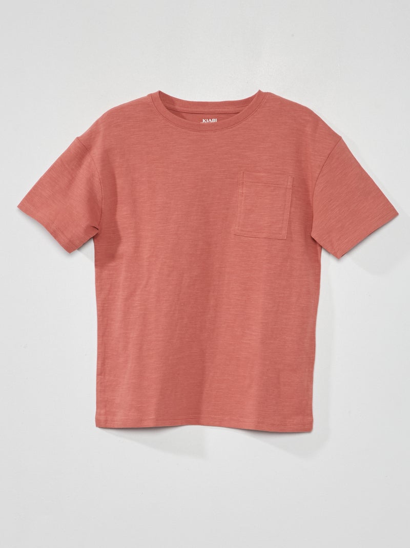 Camiseta de punto con bolsillo ROSA - Kiabi
