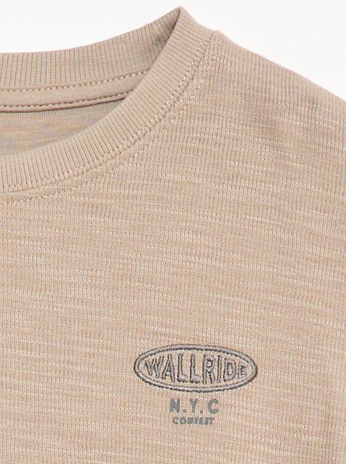 Camiseta de punto con bordado - Kiabi