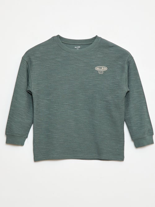 Camiseta de punto con bordado - Kiabi