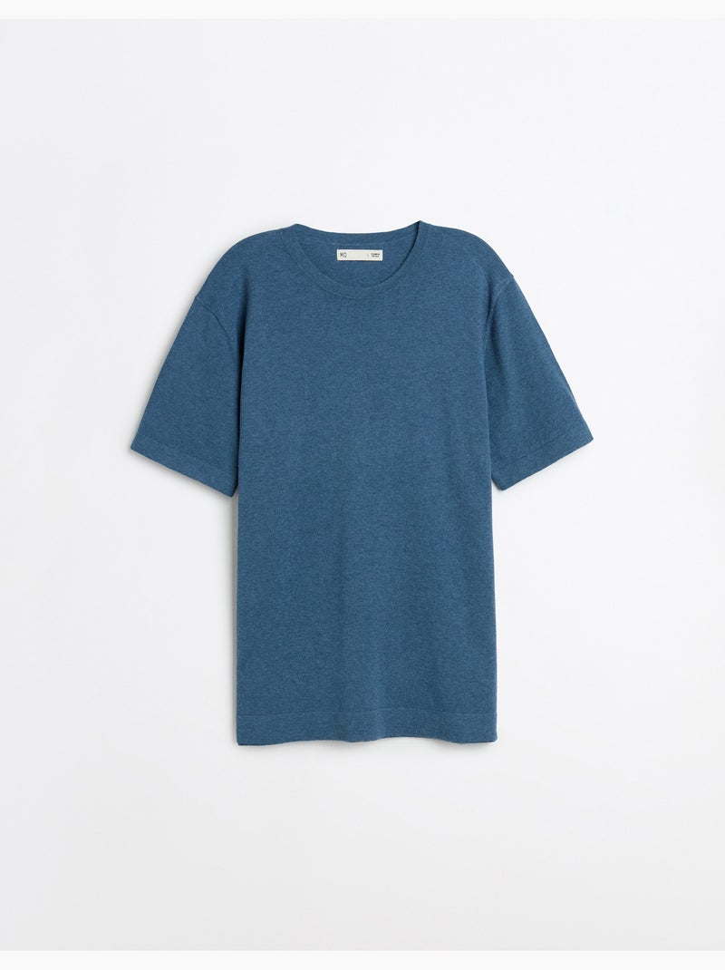 Camiseta de punto con cachemira, MO Fashion Azul - Kiabi