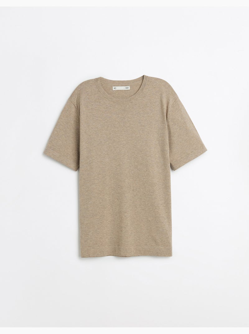 Camiseta de punto con cachemira, MO Fashion Beige - Kiabi