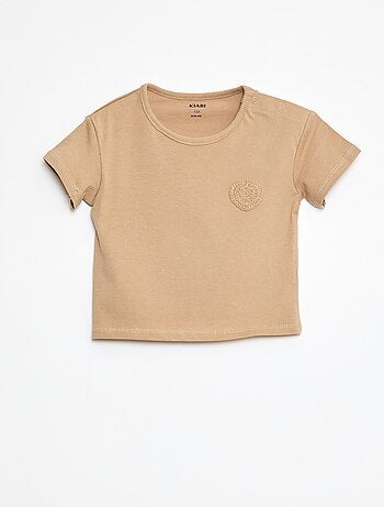 Camiseta de punto con cierre de automáticos en el hombro